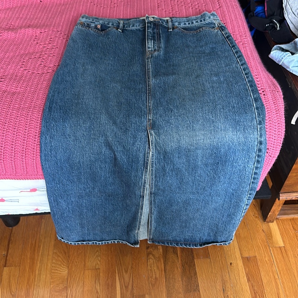 jean maxi skirt